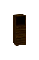 CN 3 - 44ZN skříň, 4-zásuvková/nika, 1100x400x400, ořech královský